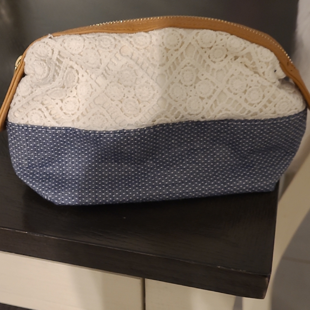 Stylish Blue and Cream Women's Bag